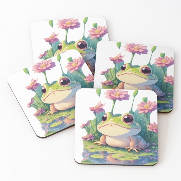 Item preview, Cute Frog with flowers in lake 2 designed and sold by Tandilia Store.