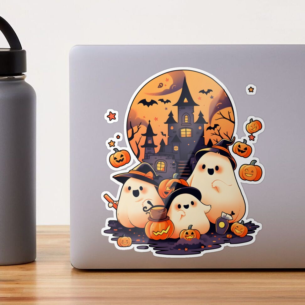 Ghost Kawaii Halloween cute gift kids children kidsroom Coffee Mug by eau  de collage