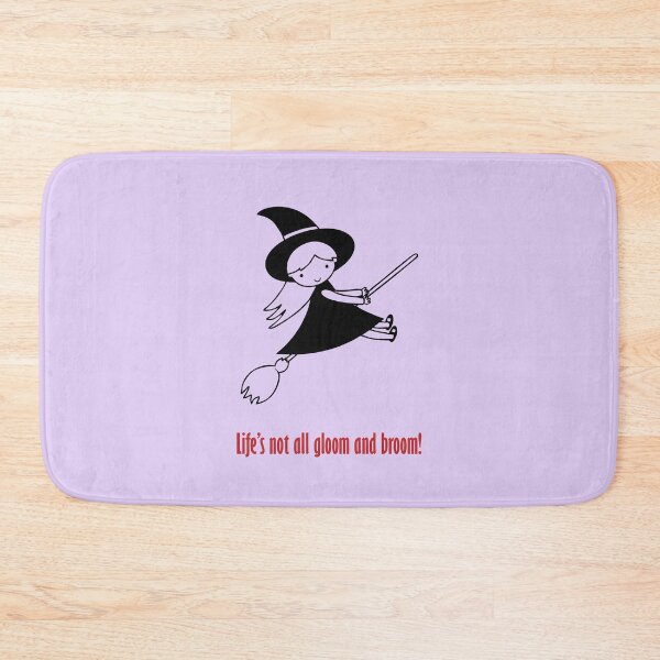 Item preview, Cute Girl Dressed as Halloween Witch on a Broom: Life's not all gloom and broom! designed and sold by SomeGuyLou.