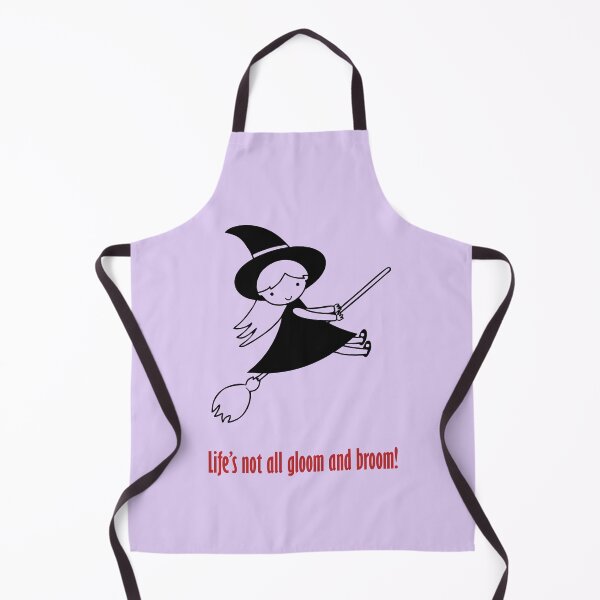 Item preview, Cute Girl Dressed as Halloween Witch on a Broom: Life's not all gloom and broom! designed and sold by SomeGuyLou.