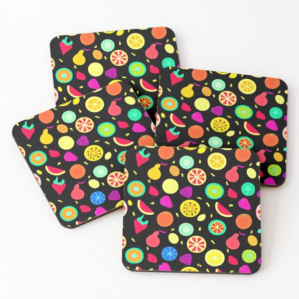 Item preview, Tropical Fruits Glow Pattern designed and sold by Health And Fitness Posts e-Store.