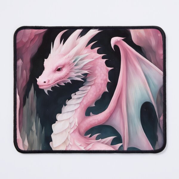 Item preview, Cute Pink Crystal Dragon - Fantasy Mythic Creatures - Nursery Art designed and sold by Alcyonian.