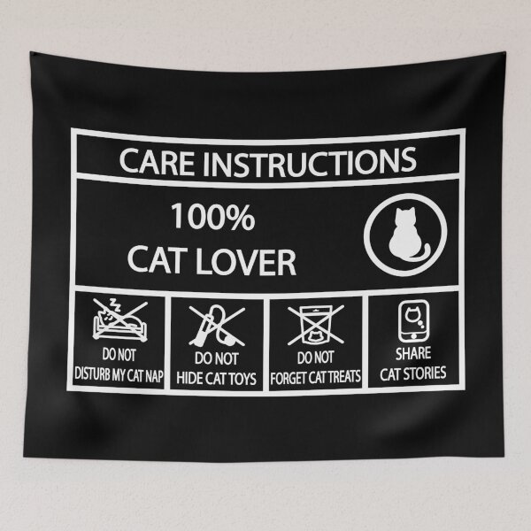 Item preview, cat lover care instructions cool funny designed and sold by shaderepublic.