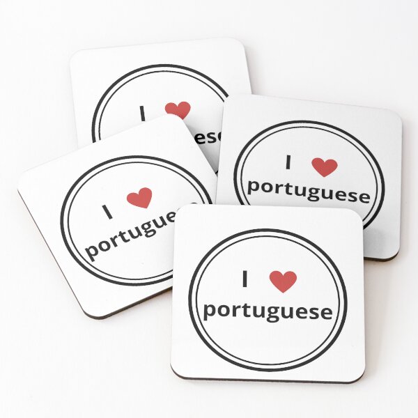Item preview, Black and white circle of i love Portuguese designed and sold by language-des.