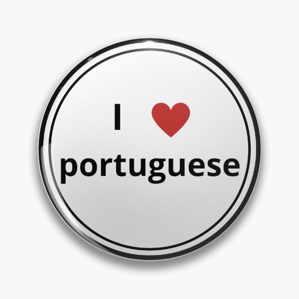 Item preview, Black and white circle of i love Portuguese designed and sold by language-des.