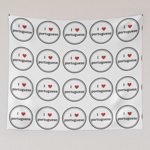 Item preview, Black and white circle of i love Portuguese designed and sold by language-des.