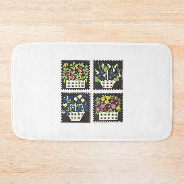 Item preview, Flower Basket Print Pattern Square designed and sold by ellanely.