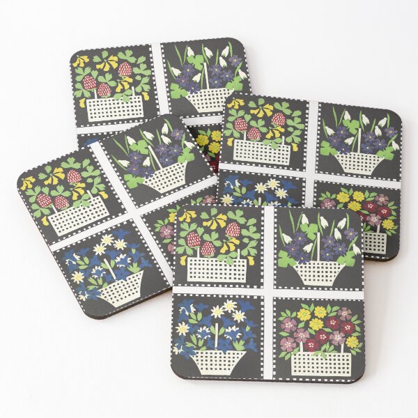 Item preview, Flower Basket Print Pattern Square designed and sold by ellanely.