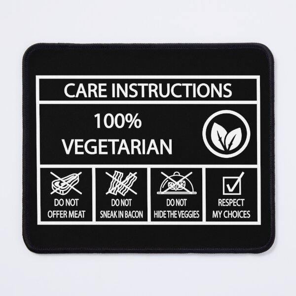 Item preview, Vegetarian care instructions cool funny designed and sold by shaderepublic.