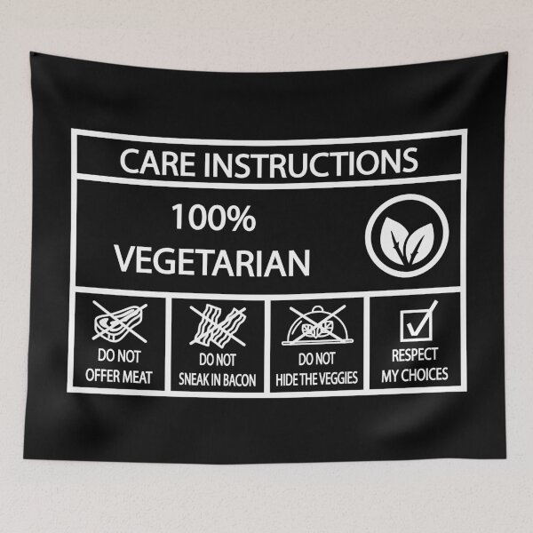 Item preview, Vegetarian care instructions cool funny designed and sold by shaderepublic.