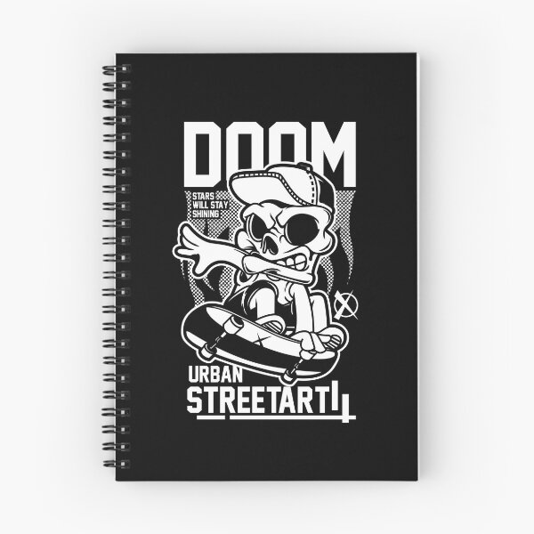Item preview, DOOM Skate Skull illustration designed and sold by lalatrash.