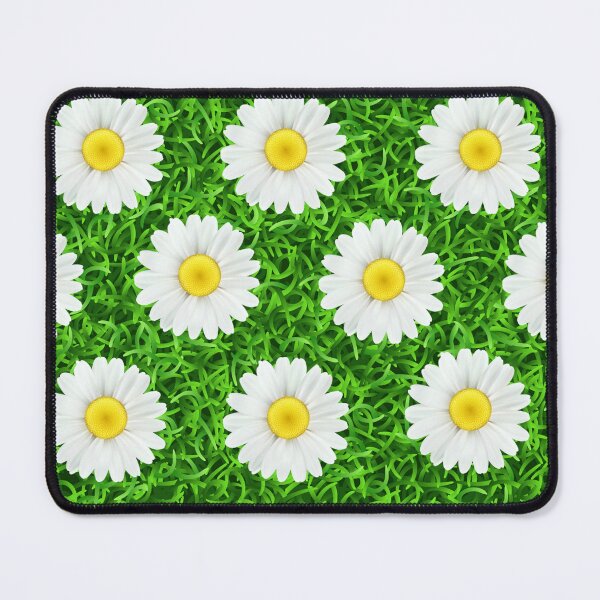 Item preview, White daises on green grass designed and sold by Dreamtodream.