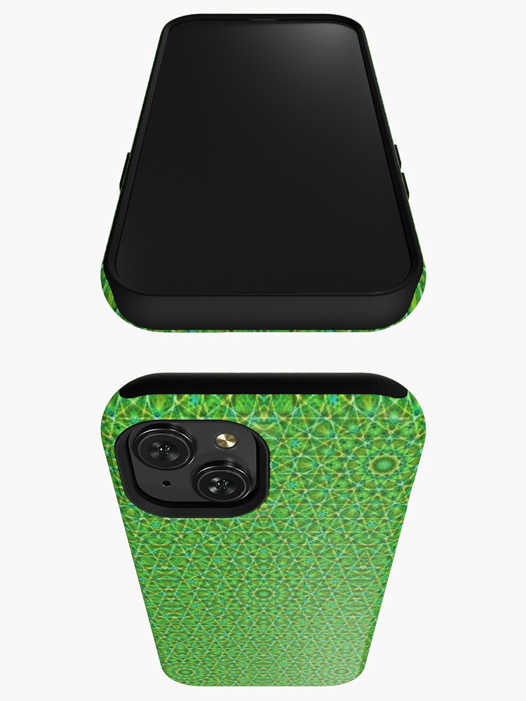 Thumbnail 3 von 4, iPhone-Hülle, Grünes Netz Kaleidoskop KLEIN designt und verkauft von pASob-dESIGN.