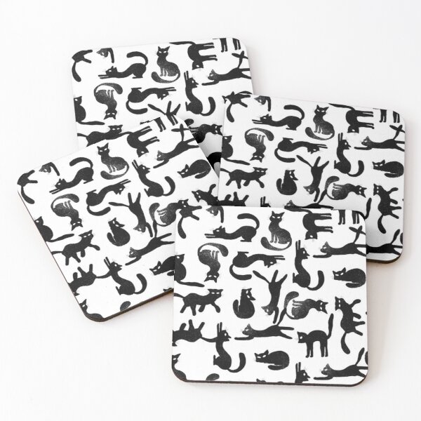 Item preview, Cute black cats pattern  designed and sold by airmonss11.