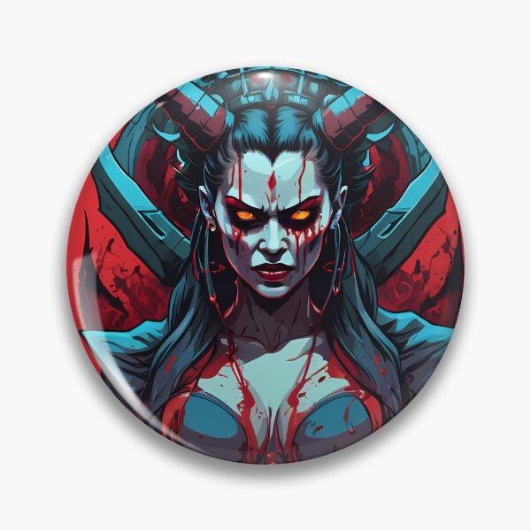 Item preview, Cyberpunk horror demon queen witch designed and sold by TaevasDesign.