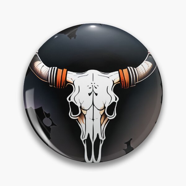 Item preview, BULL SCULL BLACK WHITE ORANGE 1  designed and sold by justyna-s28.