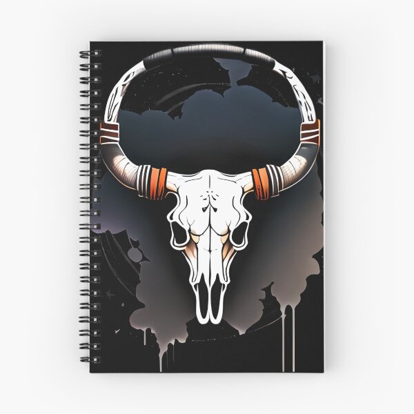 Item preview, BULL SCULL BLACK WHITE ORANGE 1  designed and sold by justyna-s28.