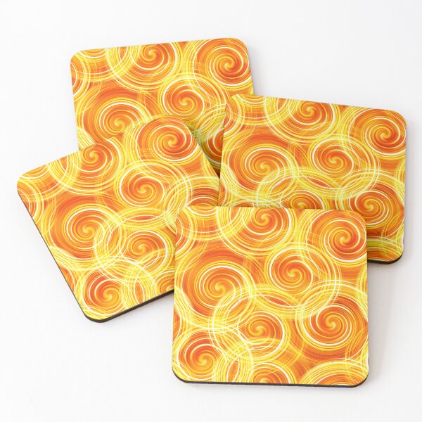 Item preview, Espirales luminosas (amarillo y naranja) designed and sold by SideDishDesign.
