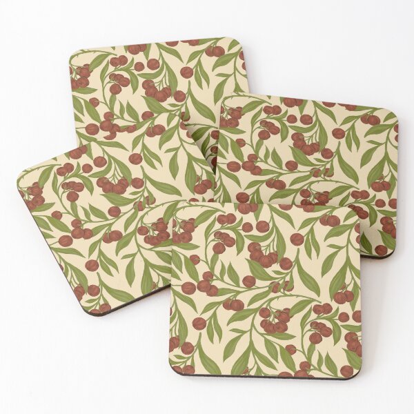Item preview, Red Winter Berries Pattern designed and sold by rnmarts.