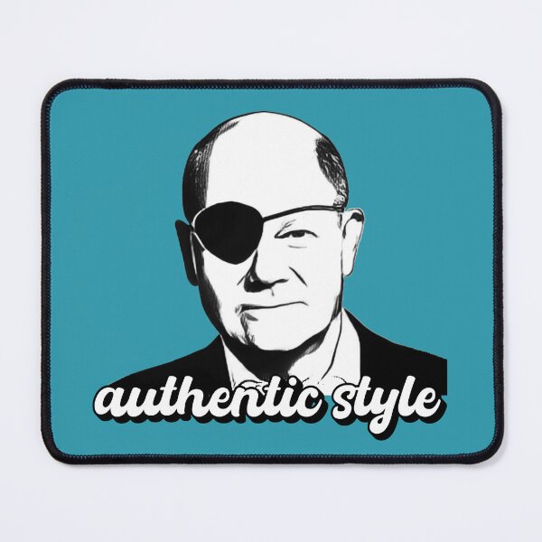 Item preview, Chancellor Olaf Scholz as a pirate with an eye patch in PopArt style designed and sold by LessStressNerd.