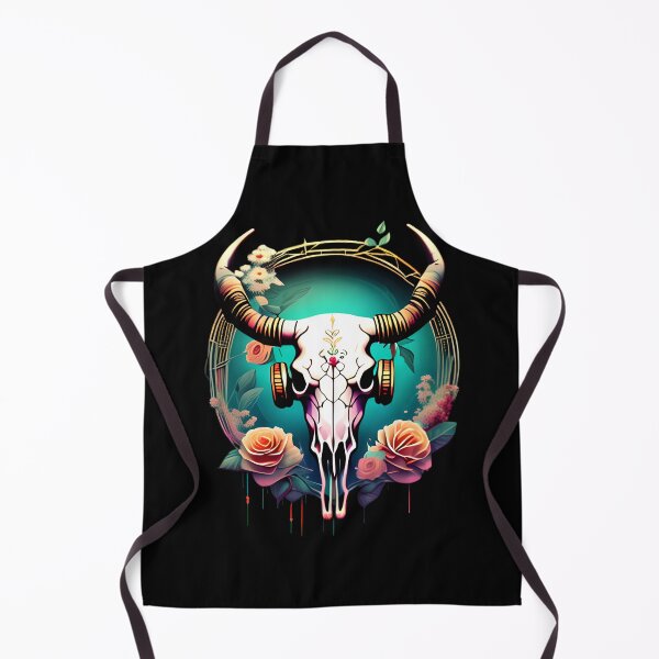Item preview, BULL SKULL BLACK IN ROSES 1 designed and sold by justyna-s28.