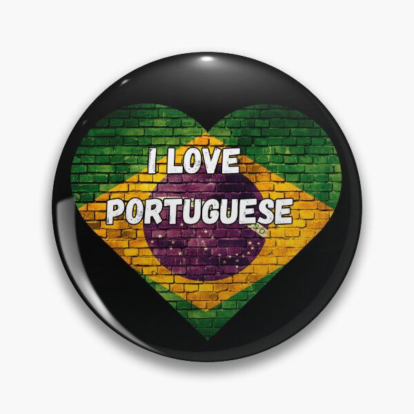 Item preview, I love Portuguese, heart with Brazilian flag designed and sold by language-des.