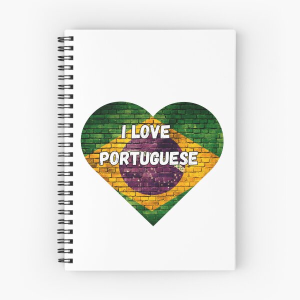 Item preview, I love Portuguese, heart with Brazilian flag designed and sold by language-des.