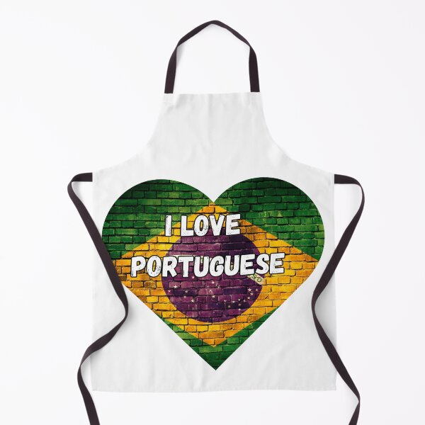 Item preview, I love Portuguese, heart with Brazilian flag designed and sold by language-des.