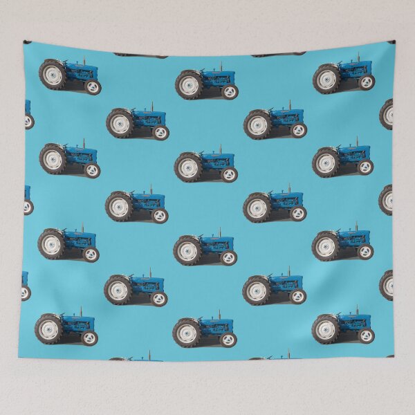 Item preview, Vintage tractor blue and white designed and sold by Millysuewood.