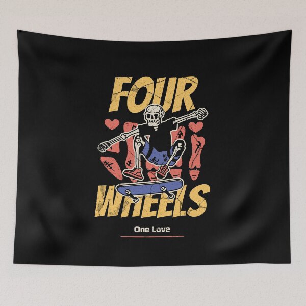 Item preview, Four Wheels, One Love Skateboard  designed and sold by WildWoodWaver.