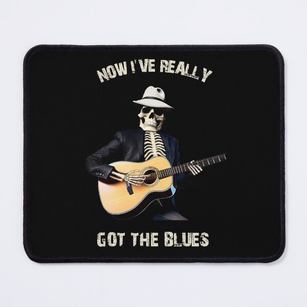 Item preview, Skeleton playing Guitar - Now I've Really Got the Blues Halloween Rock and Roll designed and sold by Danicus666.