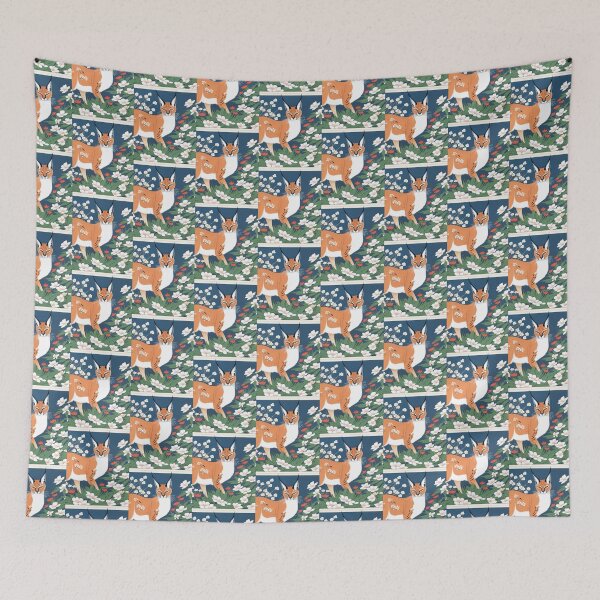 Item preview, caracal in flowers designed and sold by EuropeanPrints.