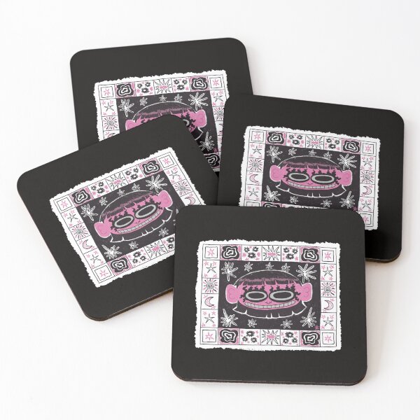 Item preview, funky pink girl with border designed and sold by Opid.