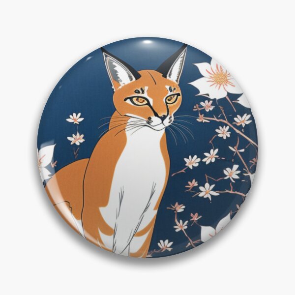 Item preview, caracal in flowers designed and sold by EuropeanPrints.