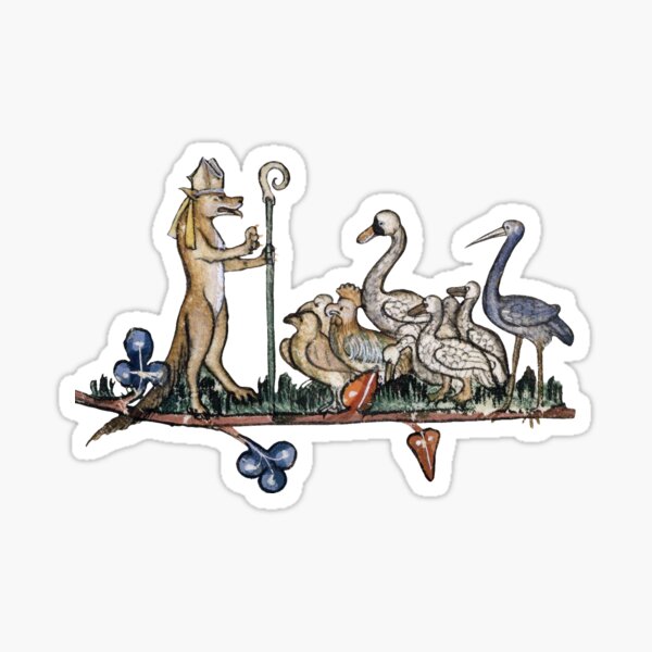 Artikel-Vorschau von Seltsame mittelalterliche Kunst mit Hund und Vögeln, designt und verkauft von elinaarbidane.