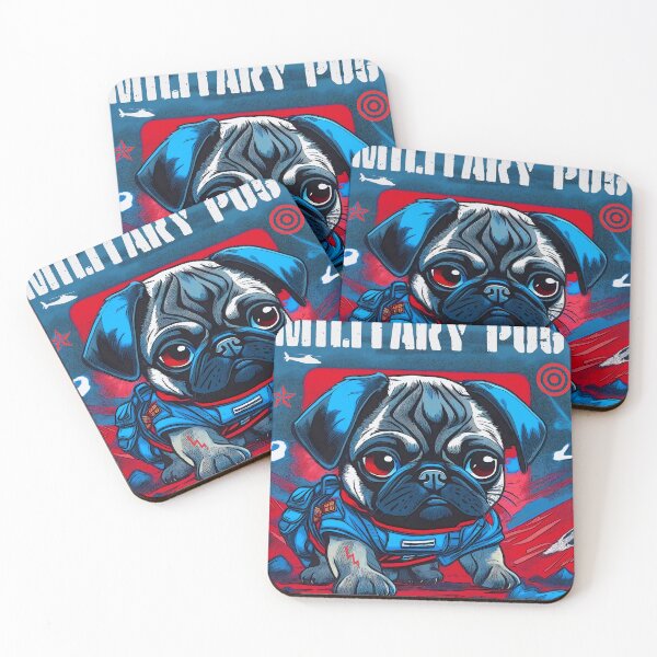 Item preview, Pug in the Military 4 designed and sold by RedBluffTraders.