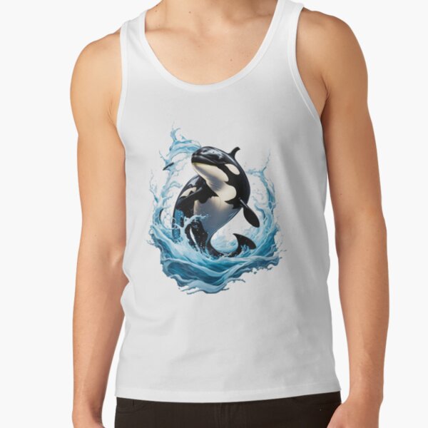 Blue Killer Whale Loose Tank Top – Trickster Company