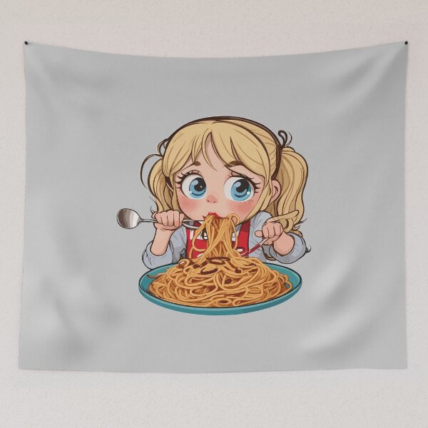 Item preview, Girl Eating Spaghetti designed and sold by YrtemmyS.