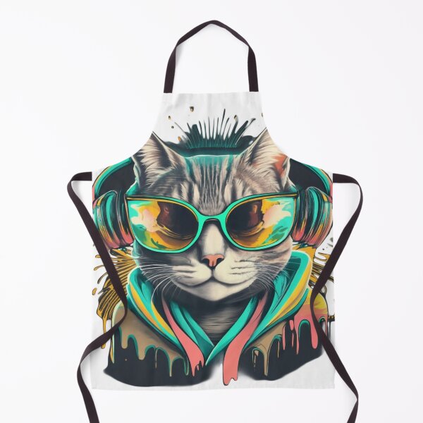 Item preview, Neon Groove: Feline Beats and Shades Tee! designed and sold by pavelrmata.