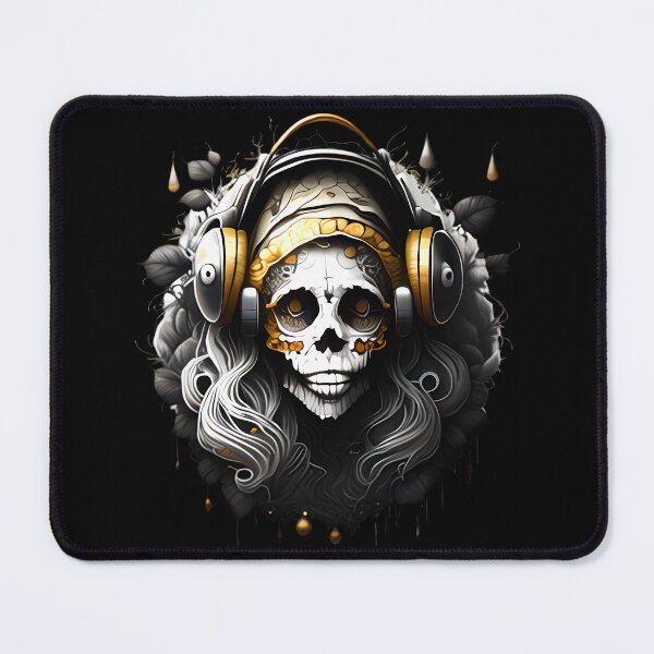 Item preview, WITCH SKULL IN HEADPHONES 1 HALLOWEEN designed and sold by justyna-s28.