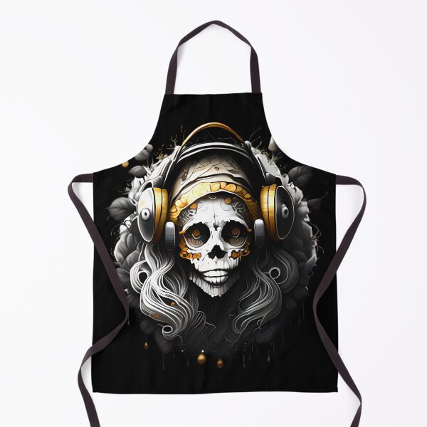 Item preview, WITCH SKULL IN HEADPHONES 1 HALLOWEEN designed and sold by justyna-s28.