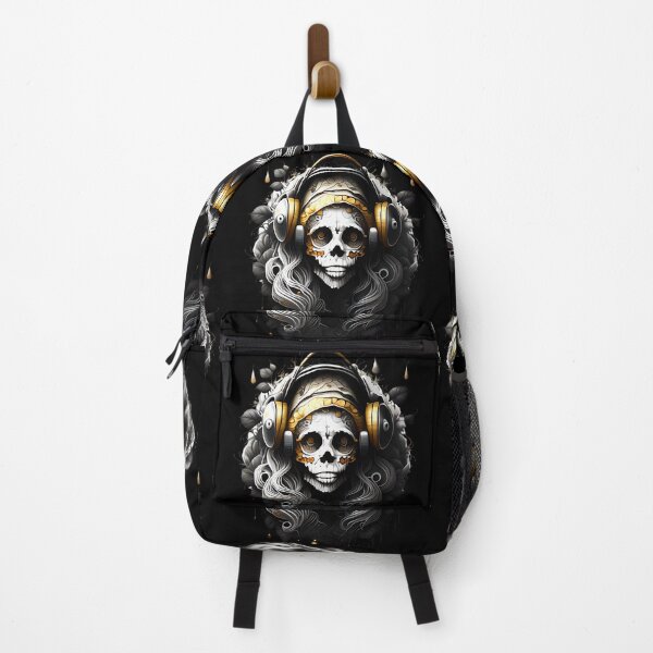 Item preview, WITCH SKULL IN HEADPHONES 1 HALLOWEEN designed and sold by justyna-s28.