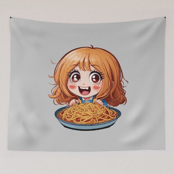 Item preview, Girl Eating Spaghetti designed and sold by YrtemmyS.