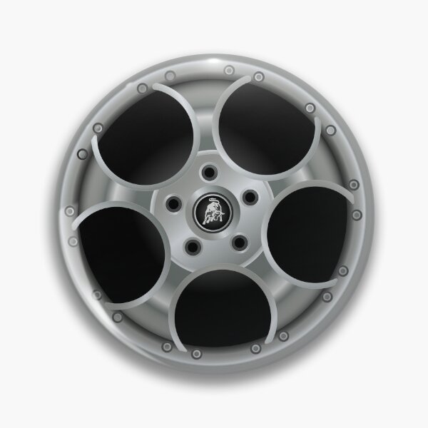 Item preview, Lamborghini Murcielago - Italian Supercar Illustration - Alloy Wheel Rim designed and sold by CarCartoonItaly.