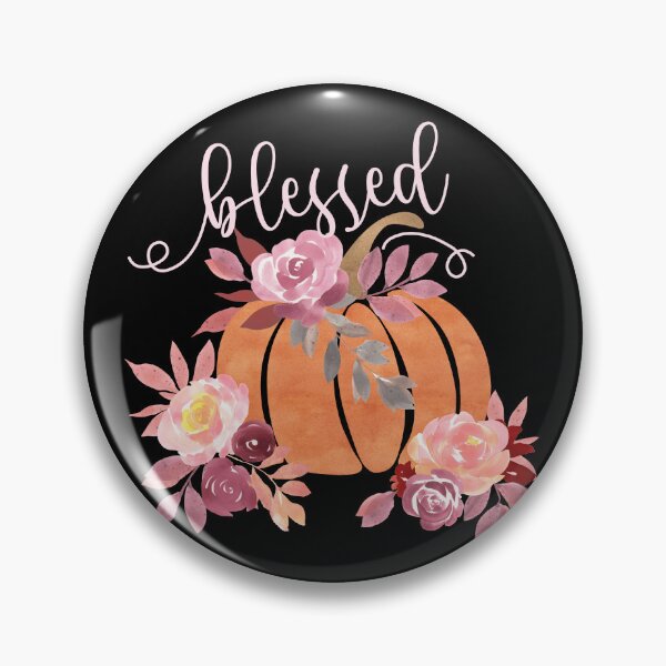 Item preview, Blessed - Pumpkin with Pink Flowers designed and sold by amazingjoy.