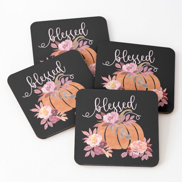 Item preview, Blessed - Pumpkin with Pink Flowers designed and sold by amazingjoy.