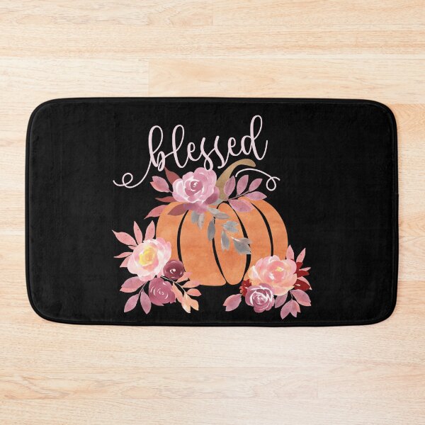Item preview, Blessed - Pumpkin with Pink Flowers designed and sold by amazingjoy.