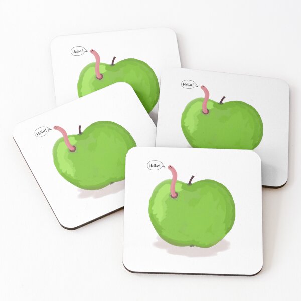 Item preview, worm coming out of an apple designed and sold by Jakubos.