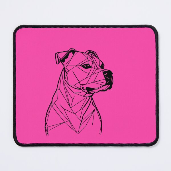 Item preview, Back Line Staffy Rose Pink BG designed and sold by DiscoGypsyFish.