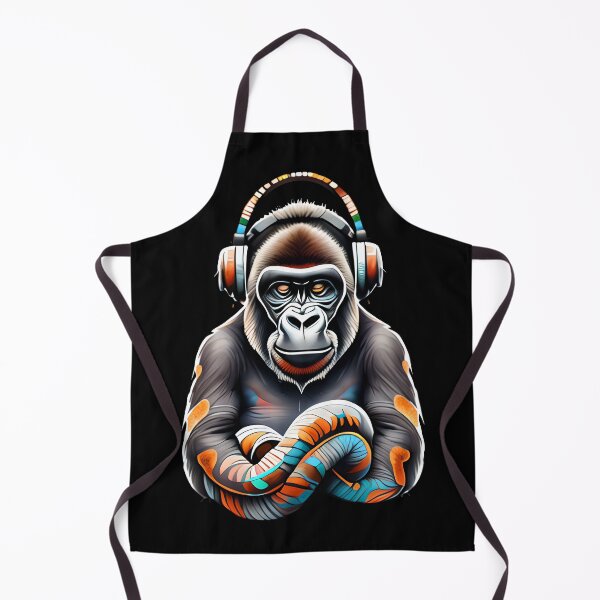 Item preview, GORILLA IN HEADPHONES SNAKEHANDS 1  designed and sold by justyna-s28.